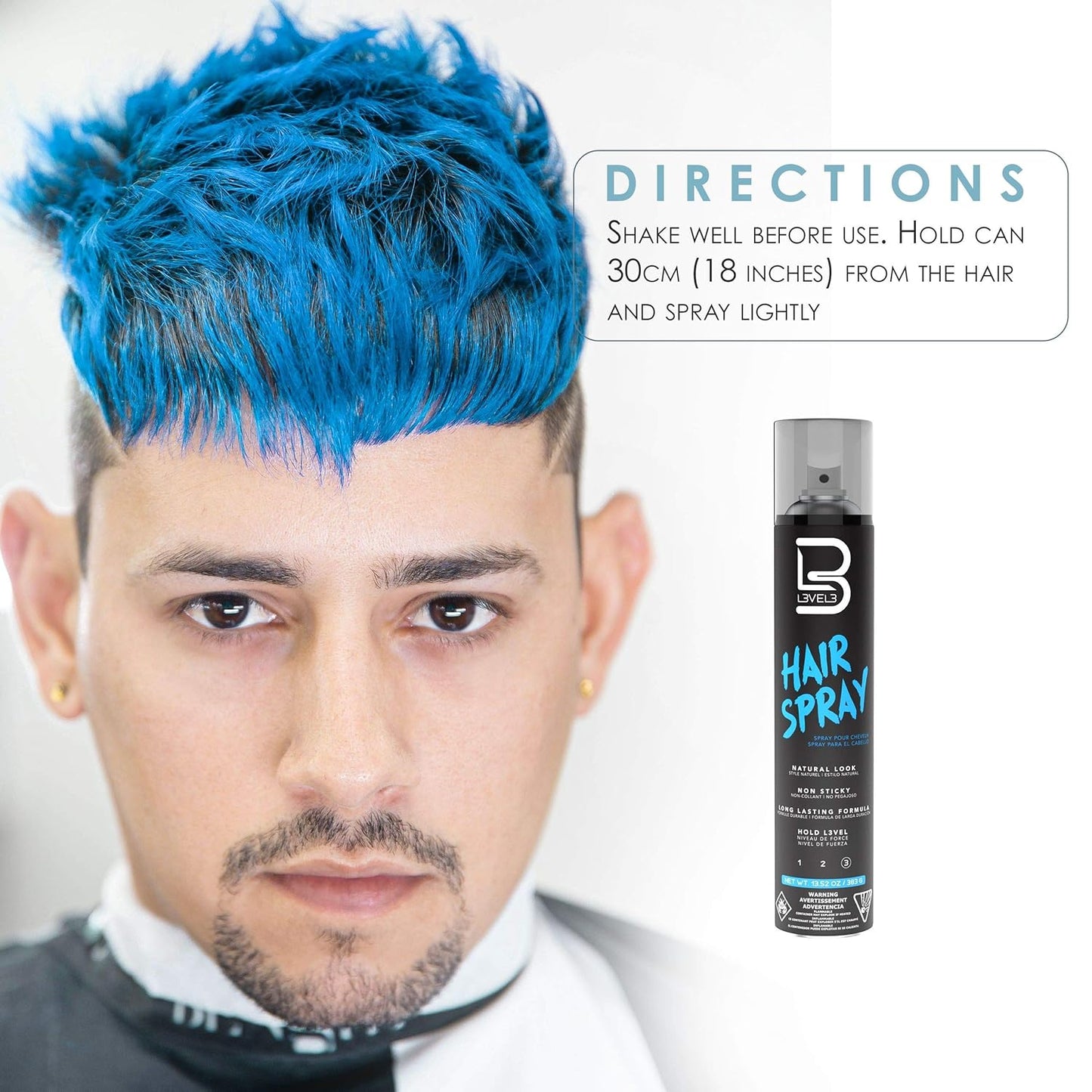 L3_Level_3_Hair_Spray_-_Long_Lasting_and_Strong_Hold_-_Great_for_Men_and_Women_-_Level_Three_-_Suitable_for_All_Hair_Types_(Hair_Spray,_12.95_Fl_Oz_(Pack_of_1)