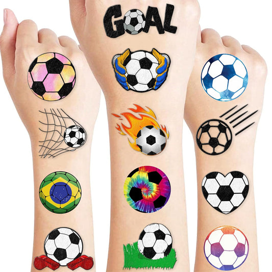 96_PCS_Soccer_Ball_Pre-Cut_Temporary_Tattoos_Themed_Birthday_Party_Decorations_Favors_Supplies_Decor_Europa_World_Cup_Football_Sports_Player_Tattoo_Stickers_Gifts_For_Game_Boys_Girls_Class_(Normal)