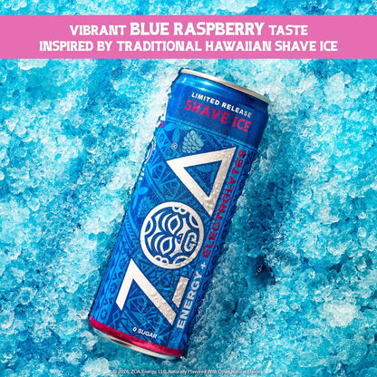 ZOA_Sugar_Free_Energy_Drink_with_Electrolytes,_Blue_Raspberry_Shave_Ice,_Vitamin_C,_B_Vitamins_+_Amino_Acids,_160_mg_Green_Tea_Caffeine,_Zero_Sugar,_12_oz_Cans,_12_Pack