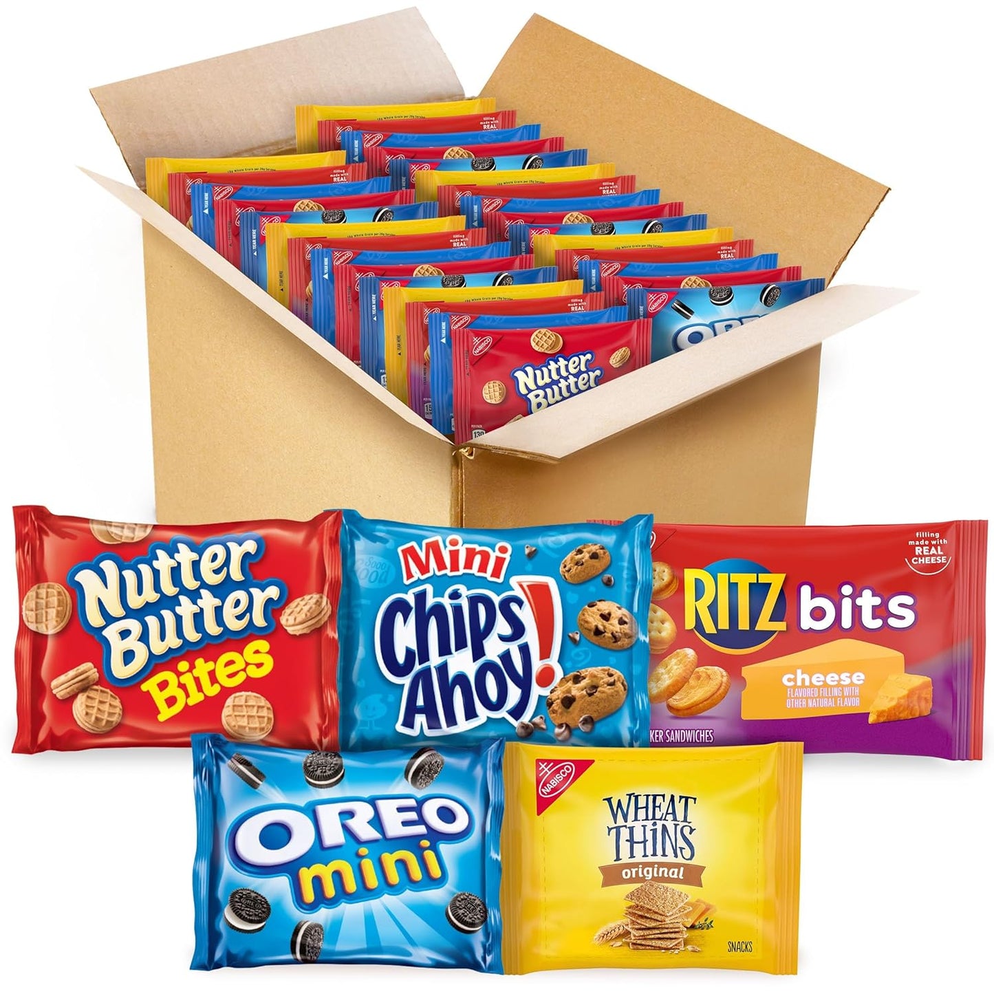 OREO_Mini_Cookies,_Mini_CHIPS_AHOY!_Cookies,_RITZ_Bits_Cheese_Crackers,_Nutter_Butter_Bites_&_Wheat_Thins_Crackers,_Nabisco_Cookie_&_Cracker_Variety_Pack,_50_Snack_Packs