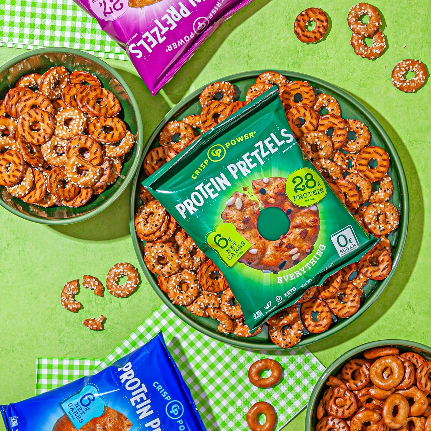 CRISP_POWER_Protein_Pretzels,_Variety_Pack_With_Sea_Salt,_Sesame,_&_Everything,_Up_To_28G_Protein,_High_Protein_Snack,_High_Fiber,_Low_Carb_Crunchy_Pretzel_Snacks,_No_Added_Sugar,_1.75_oz_Bags,_6_Pack,_Vegan,_Keto