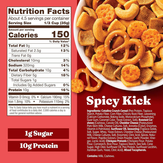Catalina_Crunch_Protein_Snack_Mix_with_Cheese_Crisps_-_10g_Protein,_1g_Sugar_per_Serving_-_Good_Source_of_Fiber,_Keto,_Gluten_Free_-_Spicy_Kick,_5.25_Ounce_Bag_(Pack_of_1)