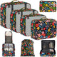 Black Floral - 8 Set