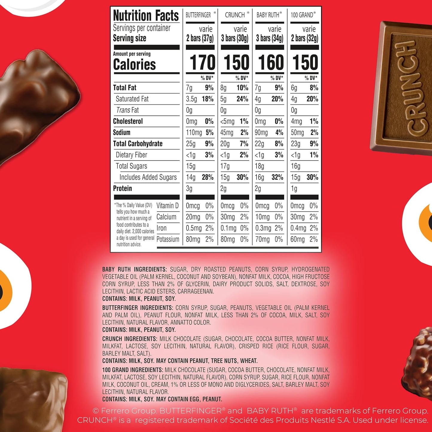 Butterfinger,_CRUNCH,_Baby_Ruth,_100_Grand_Fun_Size_Assorted_Candy_Bars,_Great_for_Sharing,_Bulk_40_Count_Pack,_20.7_oz