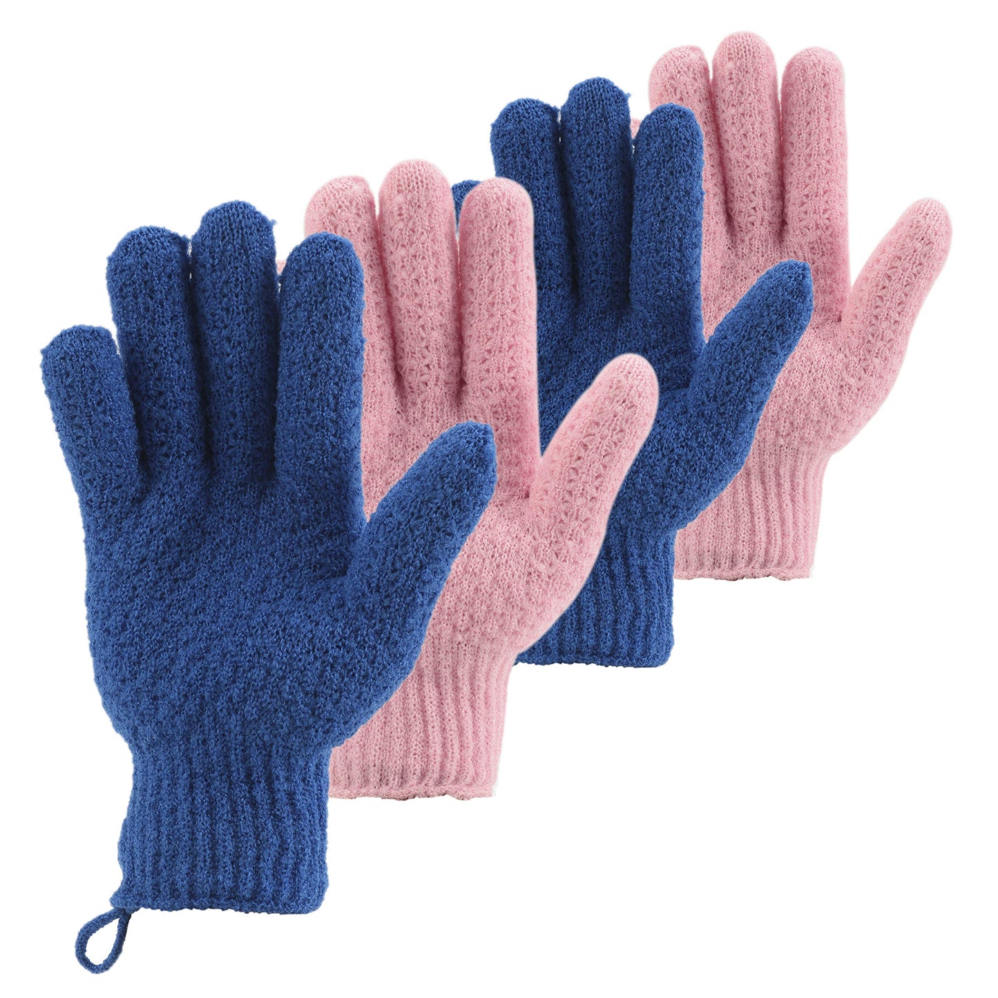 Bath Exfoliating Gloves Scrub - Lengthened and Large Exfoliating Scrubbing Gloves for Shower, Spa, Massage - Scrub Exfoliating Mitts for Body, Face, Hand and Foot