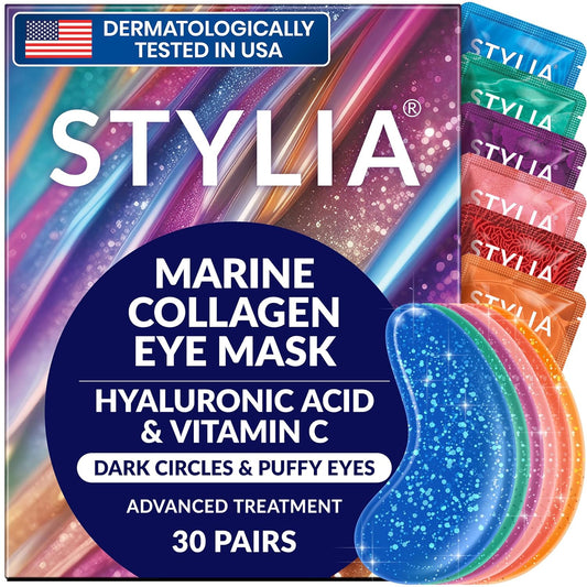 Stylia_Collagen_&_Vitamin_C_Under_Eye_Patches_for_Puffy_Eyes_&_Dark_Circles_-_Depuffing,_Hydrating_&_Firming_Under_Eye_Mask_with_Hyaluronic_Acid_-_Stocking_Stuffers_for_Teen_Girls,_Vegan_(30_Pairs)
