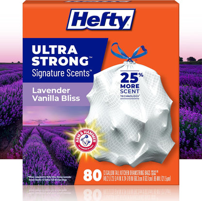 Hefty_Ultra_Strong_Signature_Scents_13_Gallon_Trash_Bags,_Lavender_Vanilla_Bliss_Scent,_Tall_Kitchen_Trash_Bags_with_25%_More_Scent_Technology,_White,_80_Count