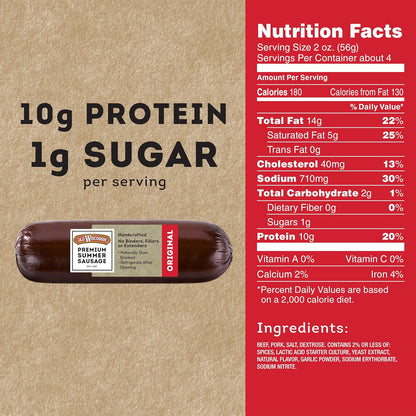 Old_Wisconsin_Premium_Summer_Sausage,_100%_Natural_Meat,_Charcuterie,_Ready_to_Eat,_High_Protein,_Low_Carb,_Keto,_Gluten_Free,_Original_Flavor,_8_Ounce