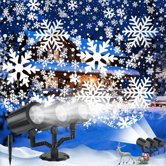Christmas_Projector_Lights_Outdoor,_2025_Upgraded_Triple_Head_Snowflake_Projector_High_Brightness,_Led_Dynamic_Rotating_Snowfall_Projection_IP65_Waterproof_with_16.4ft_Cord_for_Yard_Houses_Party_Decor