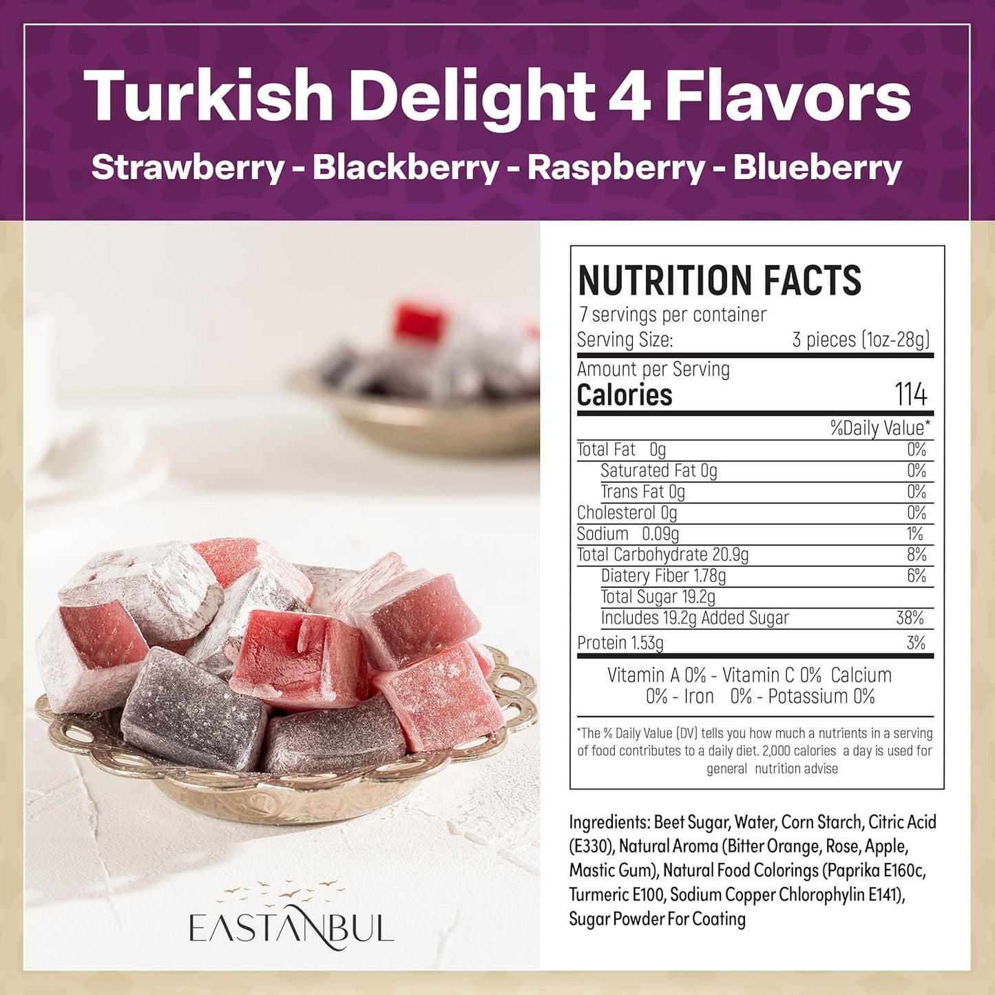Eastanbul_Turkish_Delight,_10.5oz,_Turkish_Delights_Candy_Assorted_Strawberry,_Blackberry,_Raspberry_&_Blueberry_Flavor,_International_Candy,_Lokum,_Plain,_Gluten_Free,_No_Synthetic_Ingredient,_Vegan