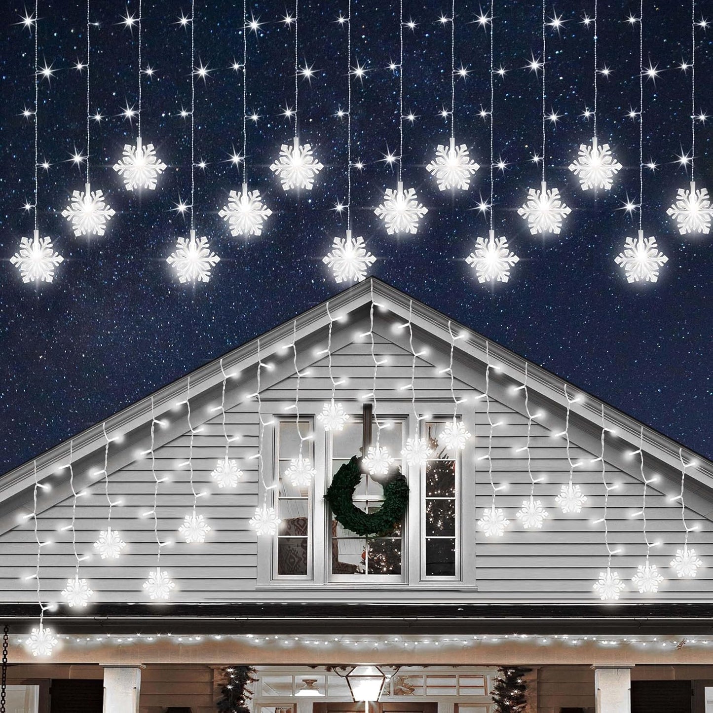 Christmas_White_Icicle_Lights_with_Snowflake,_150_LED_Curtain_Lights_with_8_Lighting_Modes,_Plug_in_Twinkle_Lights_for_Home_Christmas_Wedding_Party_Decoration
