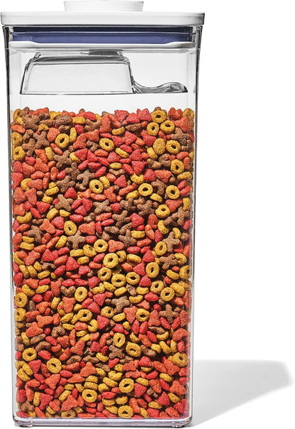 OXO_Good_Grips_Pet_POP_Container_–_6.0_Qt/5.7_L_with_Half_Scoop,_Ideal_for_up_to_6.5lbs_of_Dog_Food_or_4.5lbs_of_Cat_Food,_Airtight_Dog_and_Cat_Food_Storage_Container,_BPA_Free,_Clear