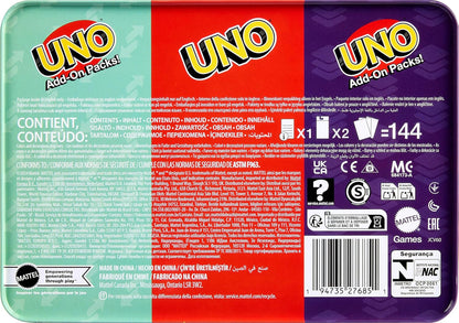 Mattel_Games_UNO_Card_Game_with_2_Add_On_Packs_&_Collectible_Tin_for_Kids,_Adults_&_Family_Game_Night._2_to_10_Players_(Amazon_Exclusive)