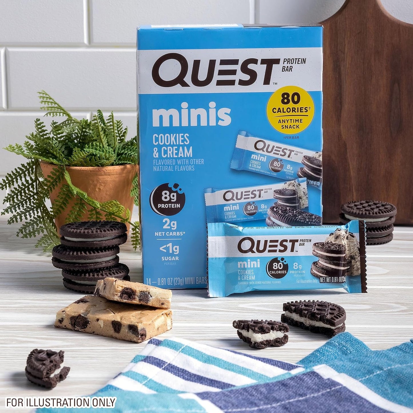 Quest_Nutrition_Mini_Cookies_&_Cream_Protein_Bars,_8g_Protein,_1g_Sugar,_2g_Net_Carbs,_Gluten_Free,_14_Count