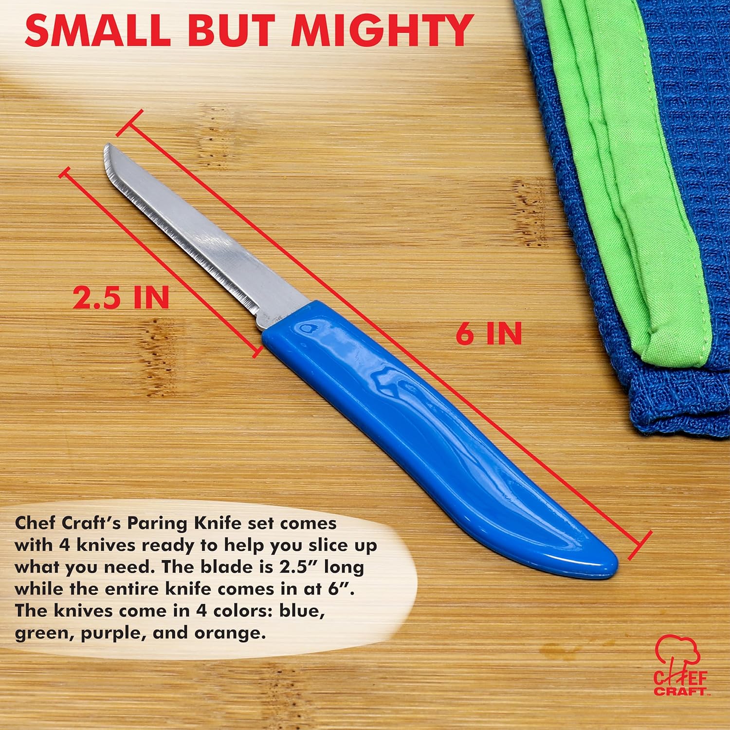 Chef_Craft_Select_Paring_Knife_Set,_2.5_inch_blade_6_inch_in_length_4_piece_set,_Assorted