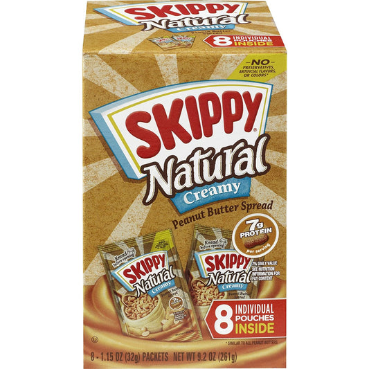 SKIPPY_Natural_Creamy_Peanut_Butter_Spread_Individual_Squeeze_Packs,_1.15_Ounce_(8_Pouches)