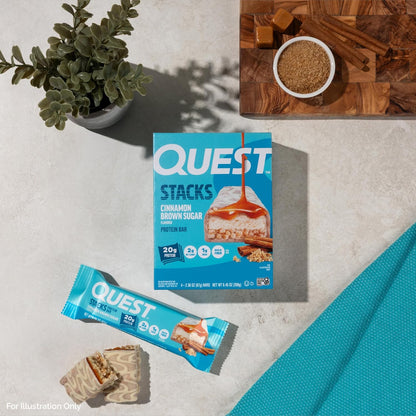 Quest_Nutrition_Stacks_Protein_Bars,_Cinnamon_Brown_Sugar,_20g_Protein,_2g_Net_Carbs,_1g_Sugar,_High_Fiber,_Low_Sugar,_Gluten_Free,_12_Count