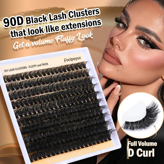 DIY_Eyelash_Extension_Kit_Volume_Fluffy_Lash_Clusters_Kit_10-18mm_Thick_Lash_Extensions_180D_Individual_Eyelashes_Extensions_Kit_with_Lash_Bond,_Lash_Remover,_Lash_Applicator_Makeup_Gentle_Cosmetic