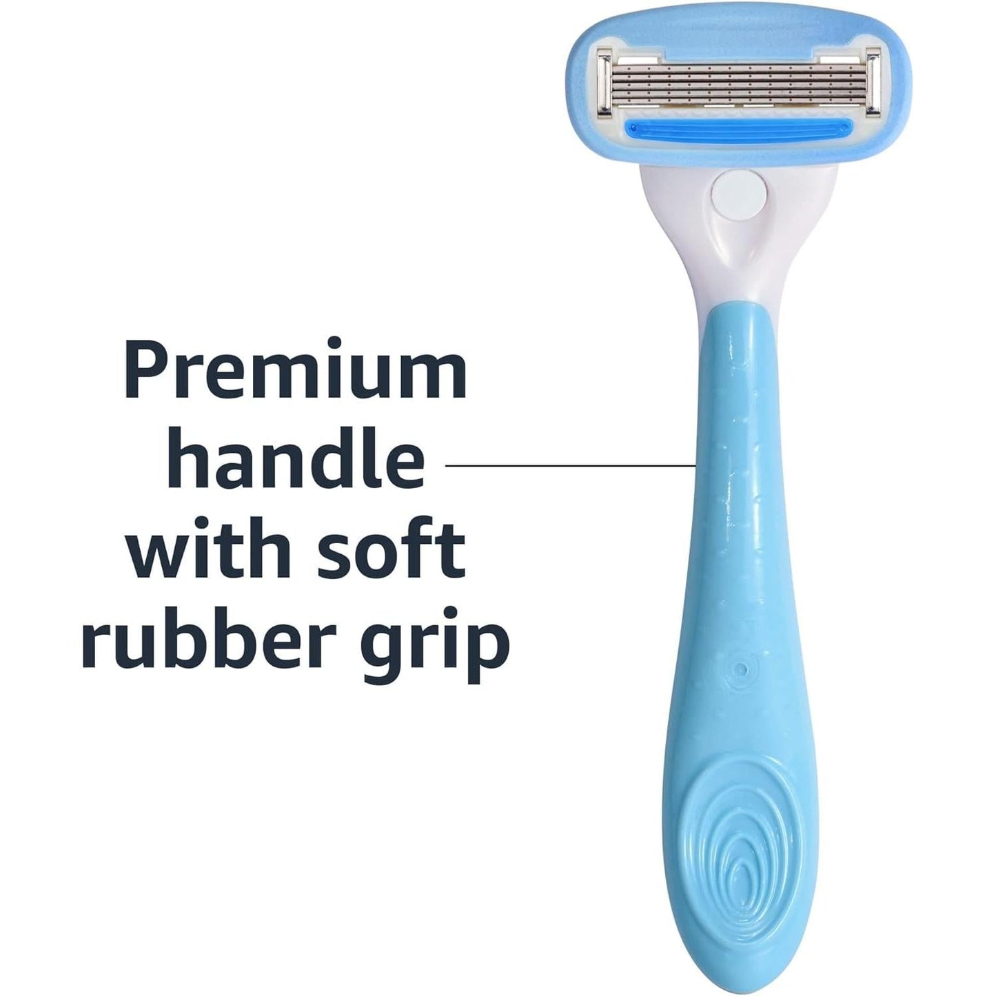 Basics_5-Blade_Razor_for_Women,_Handle,_12_Cartridges_&_Shower_Hanger_(Cartridges_fit_Basics_Razor_Handles_only)_14_Piece_Set,_Blue