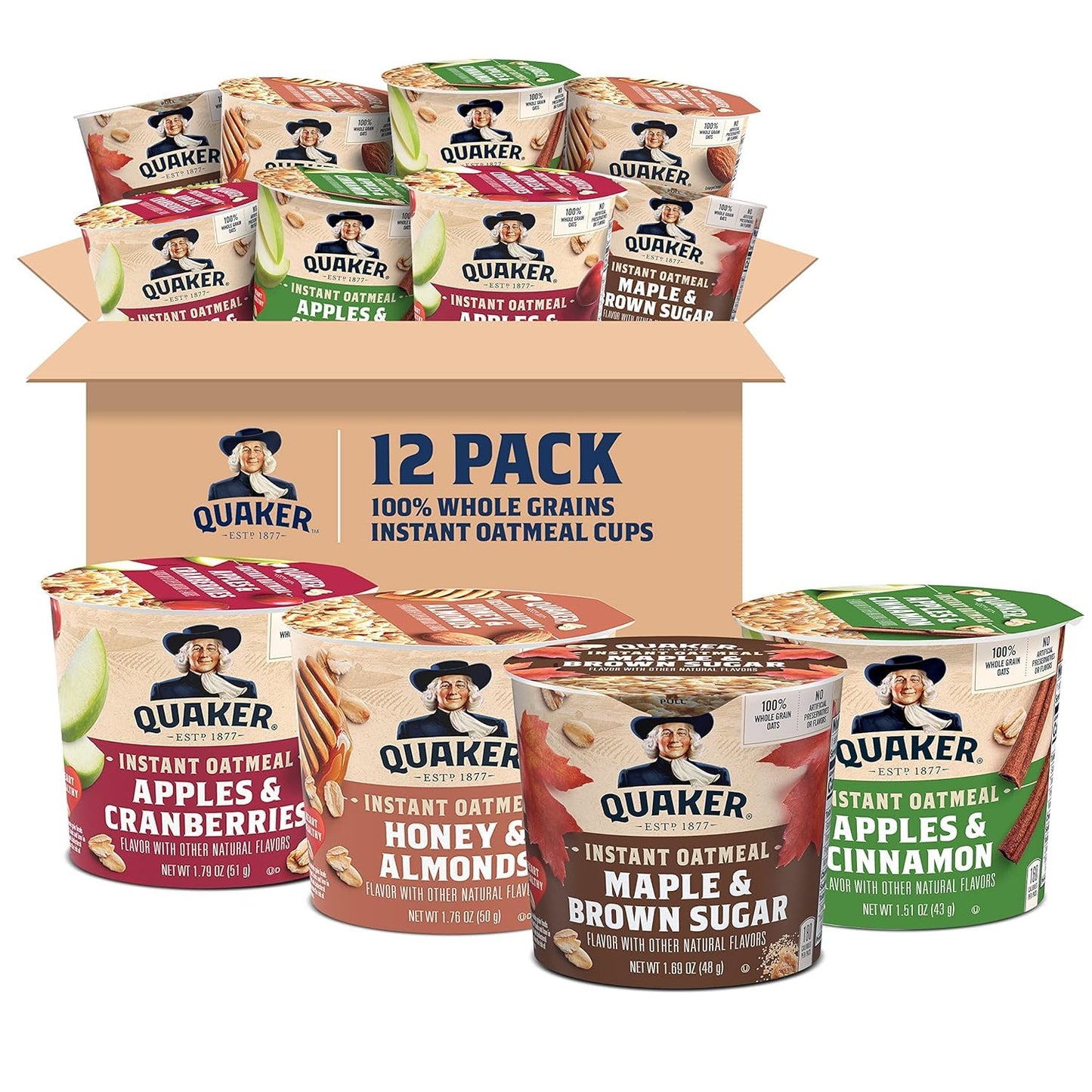 Quaker_Instant_Oatmeal_Express_Cups_4_Flavor_Variety_Pack_1.76_Ounce_(Pack_of_12)_Breakfast_Muesli