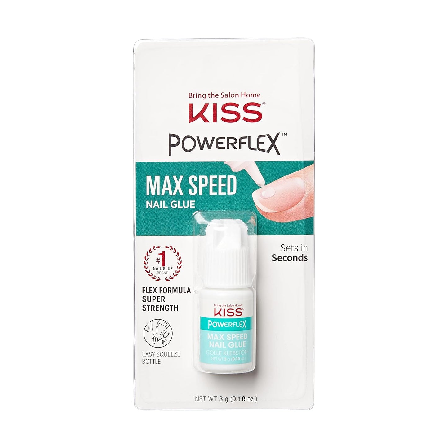 KISS_PowerFlex_Maximum_Speed_Nail_Glue_for_Press_On_Nails,_Super_Strength_Flex_Formula_Nail_Adhesive,_Includes_One_Bottle_3g_(0.10_oz.)_with_Twist-Off_Cap_&_Nozzle_Tip_Squeeze_Applicator