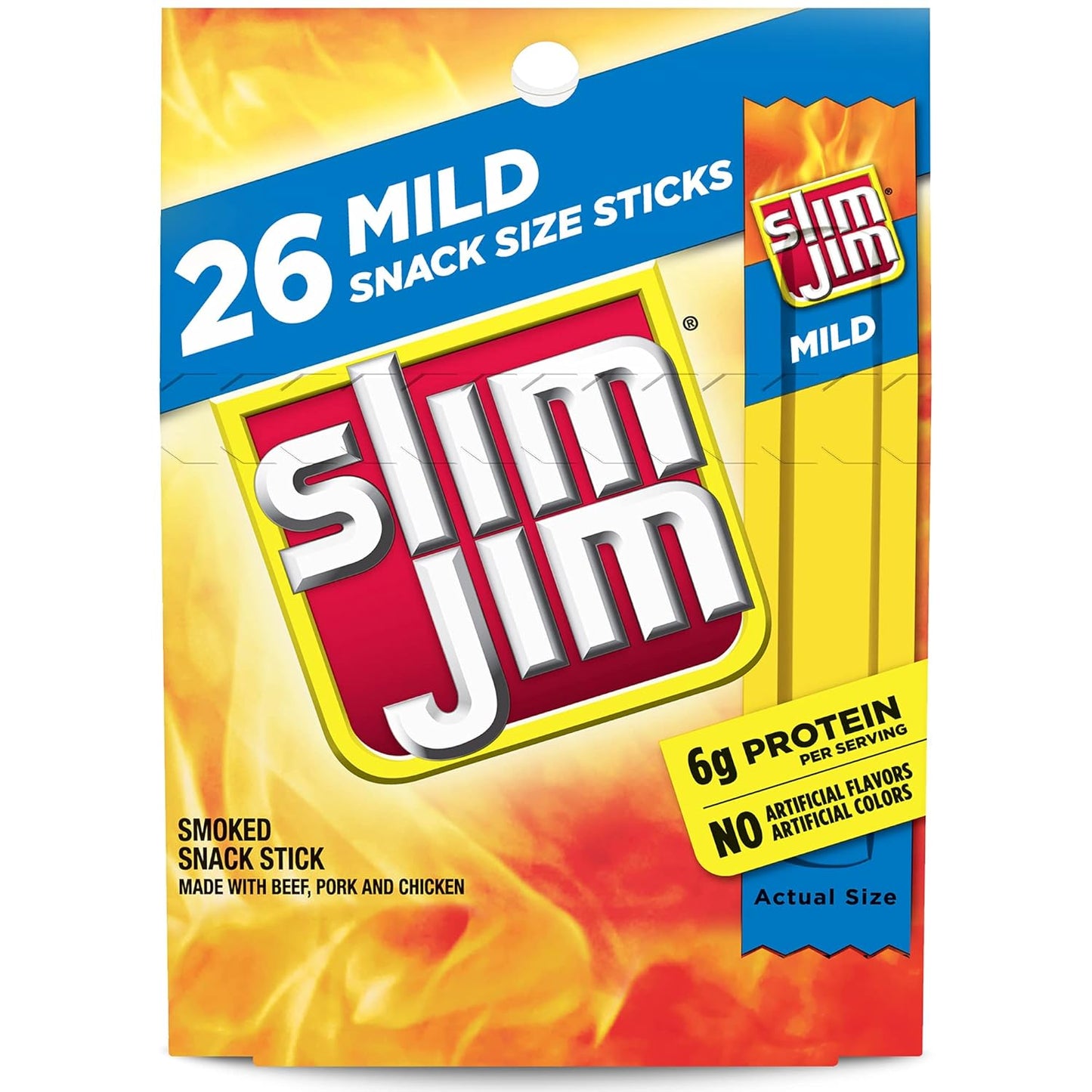 Slim_Jim_Smoked_Meat_Sticks,_Mild_Flavor,_6g_Protein_Per_Serving,_Snack_Size,_0.28_oz._(26_Count)