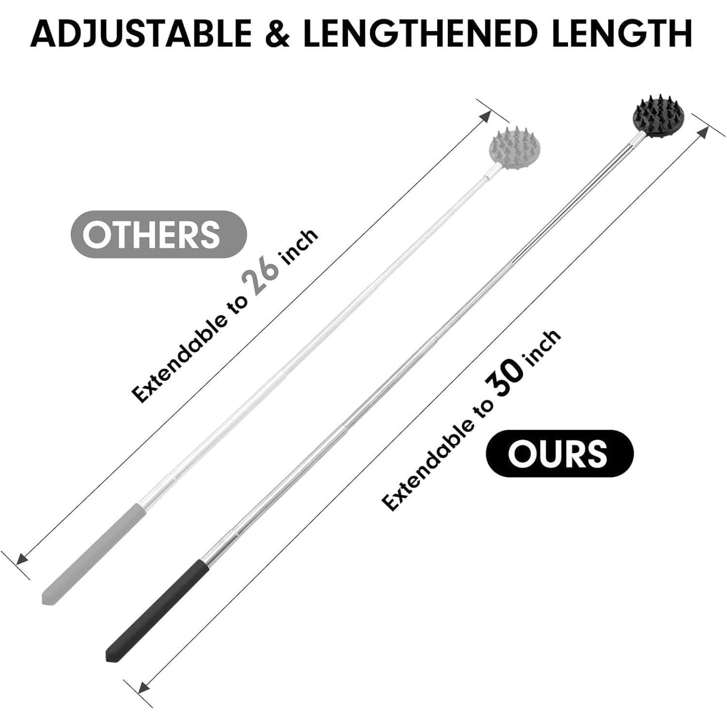 TUKUOS_Telescoping_Back_Scratcher_with_4_Detachable_Heads_-_Stocking_Stuffers_&_Christmas_Gifts_for_Men/Women,_White_Elephant_Gift_for_Adults