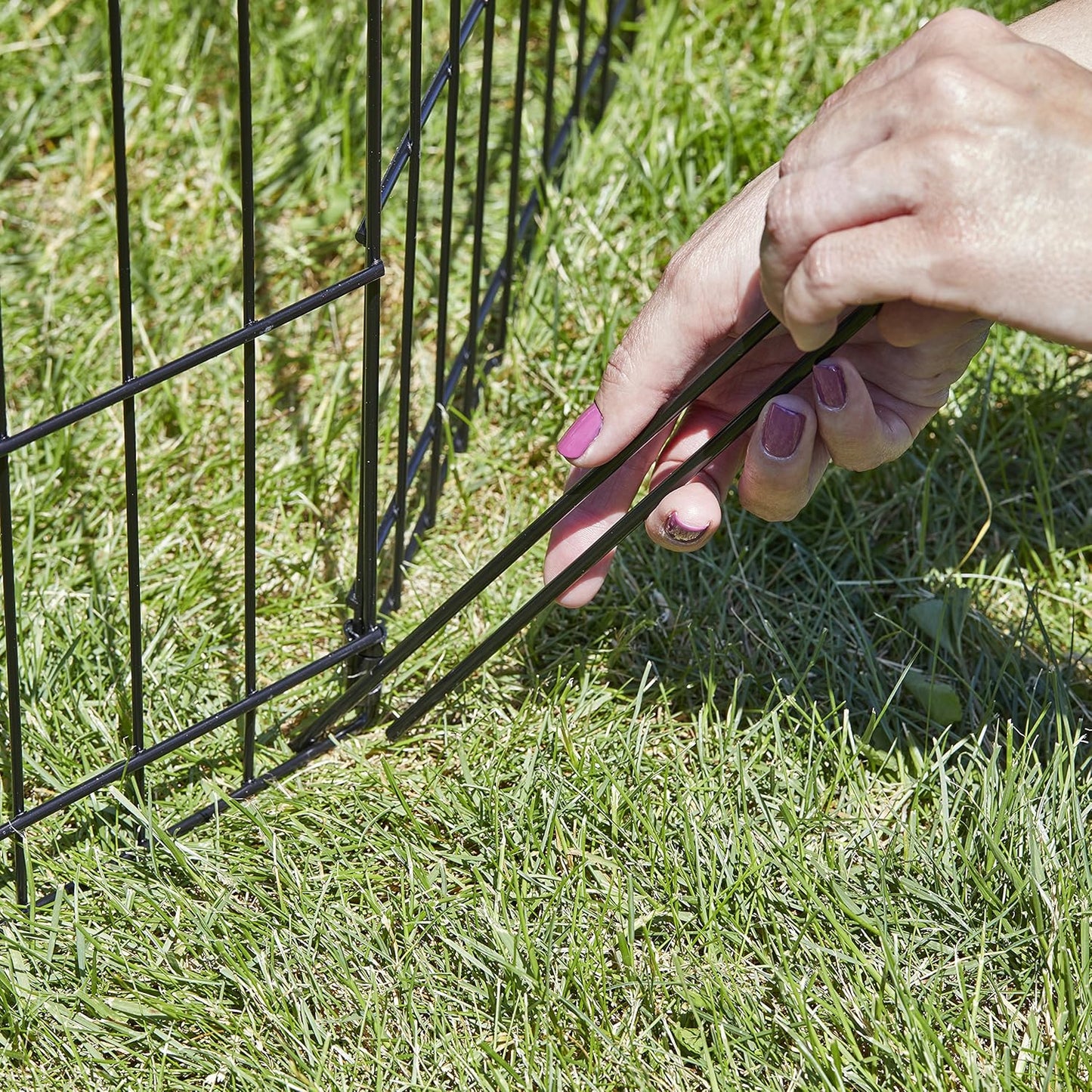 MidWest_Homes_for_Pets_30-Inch_Exercise_Pen,_for_Indoor_and_Outdoor_Use,_16_Sq_Feet_of_Play,_Single_Door_Folding_Dog_Pen,_with_Large_Door_Opening_&_Secure_Latch,_Easy_to_Set_Up,_Foldable_Dog_Playpen
