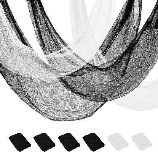 Creepy_Cloth_6Pcs_30×72inch_Black_Spooky_Scary_Gauze_Decor_Halloween_Decorations_for_Party_Indoor_Outdoor_(4Black_+_2White)
