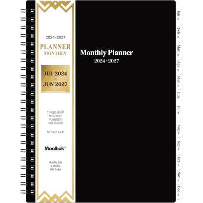2024-2027_Monthly_Planner/Calendar_-_3_Year_Monthly_Planner_2024-2027,_Jul_2024_-_Jun_2027,_6.3"_x_8.4",_36_Monthly_Planner_with_Tabs,_30_Notes_Pages,_Double-side_Pocket,_Holidays