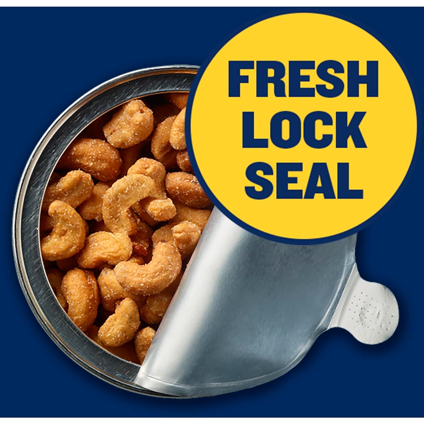 PLANTERS_Deluxe_Honey_Roasted_Whole_Cashews,_Sweet_and_Salty_Snacks,_8.25oz_-_1_Canister_Nut_Crunch_Crunchy