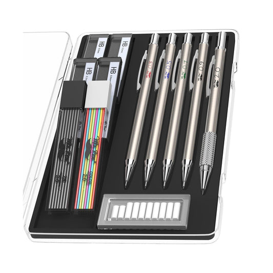 Metal_Mechanical_Pencil_Set_with_Lead_and_Eraser_Refills,_5_Sizes,_0.3,_0.5,_0.7,_0.9,_2mm,_Drafting,_Sketching,_Architecture,_Drawing_Metal_Mechanical_Pencils