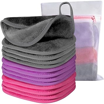 Makeup_Remover_Cloth,_6"_x_6"_Makeup_Remover_Towels_Reusable_Face_Cloth_for_Washing_Face,_Makeup_Remover_Pads_Microfiber_Face_Washcloth_with_Mesh_Bag