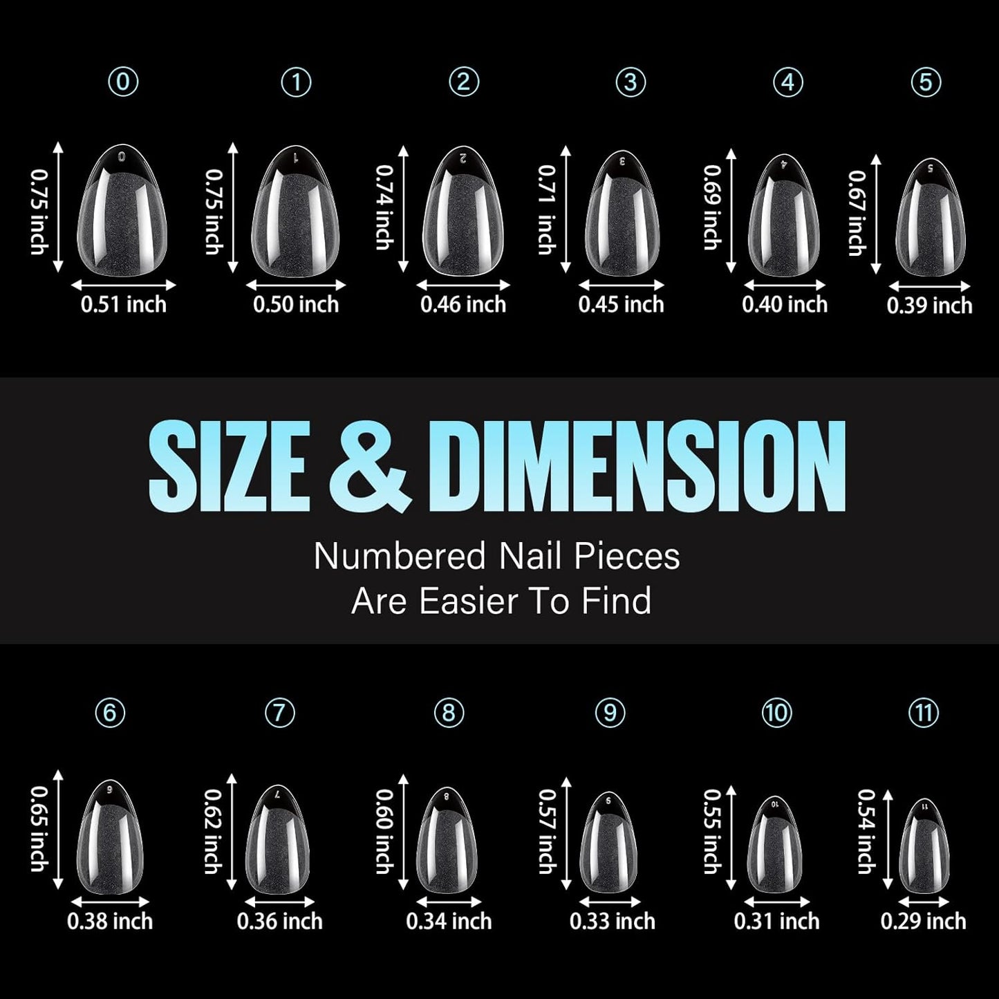 TOMICCA_Short_Almond_Nail_Tips,_240Pcs_Half_Matte_Soft_Gel_Nail_Tips,_12_Sizes_Acrylic_Pre-Shaped_Nails,_Full_Cover_False_Nails_for_Extension_Nail