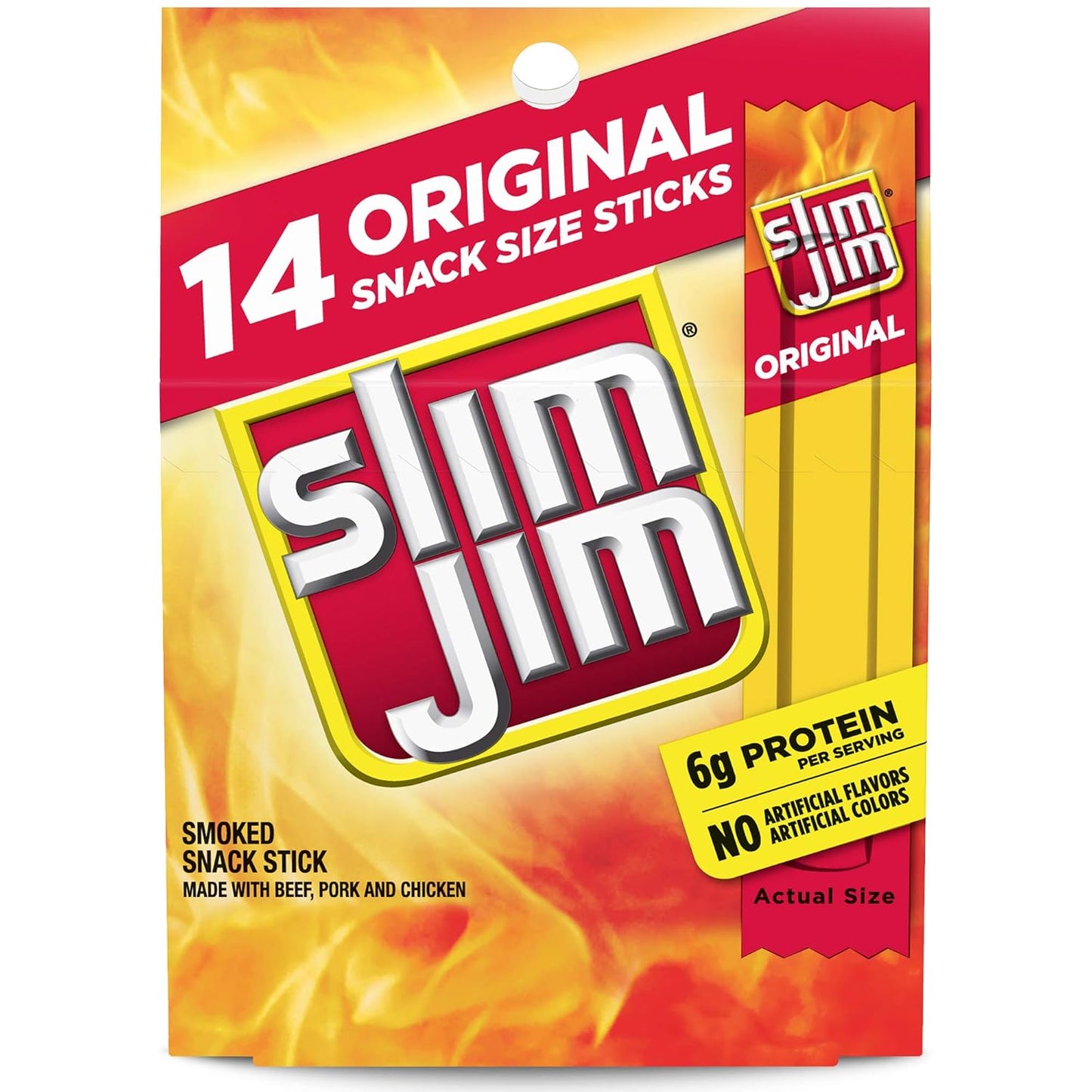 Slim_Jim_Snack_Sized_Original_Smoked_Snack_Stick,_Easy,_On-the-Go_School,_Work_and_Travel_Snacks,_0.28_OZ_Meat_Snacks,_14_Count