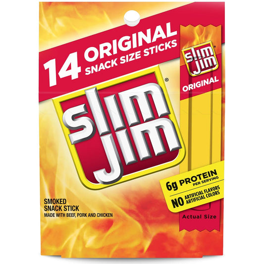 Slim_Jim_Snack_Sized_Original_Smoked_Snack_Stick,_Easy,_On-the-Go_School,_Work_and_Travel_Snacks,_0.28_OZ_Meat_Snacks,_14_Count