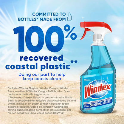Windex_Glass_and_Window_Cleaner_Spray_Bottle,_Bottle_Made_from_100%_Recycled_Plastic,_Surface_Cleaning_Spray,_Original_Blue_Scent,_23_Fl_Oz_(Pack_of_2)