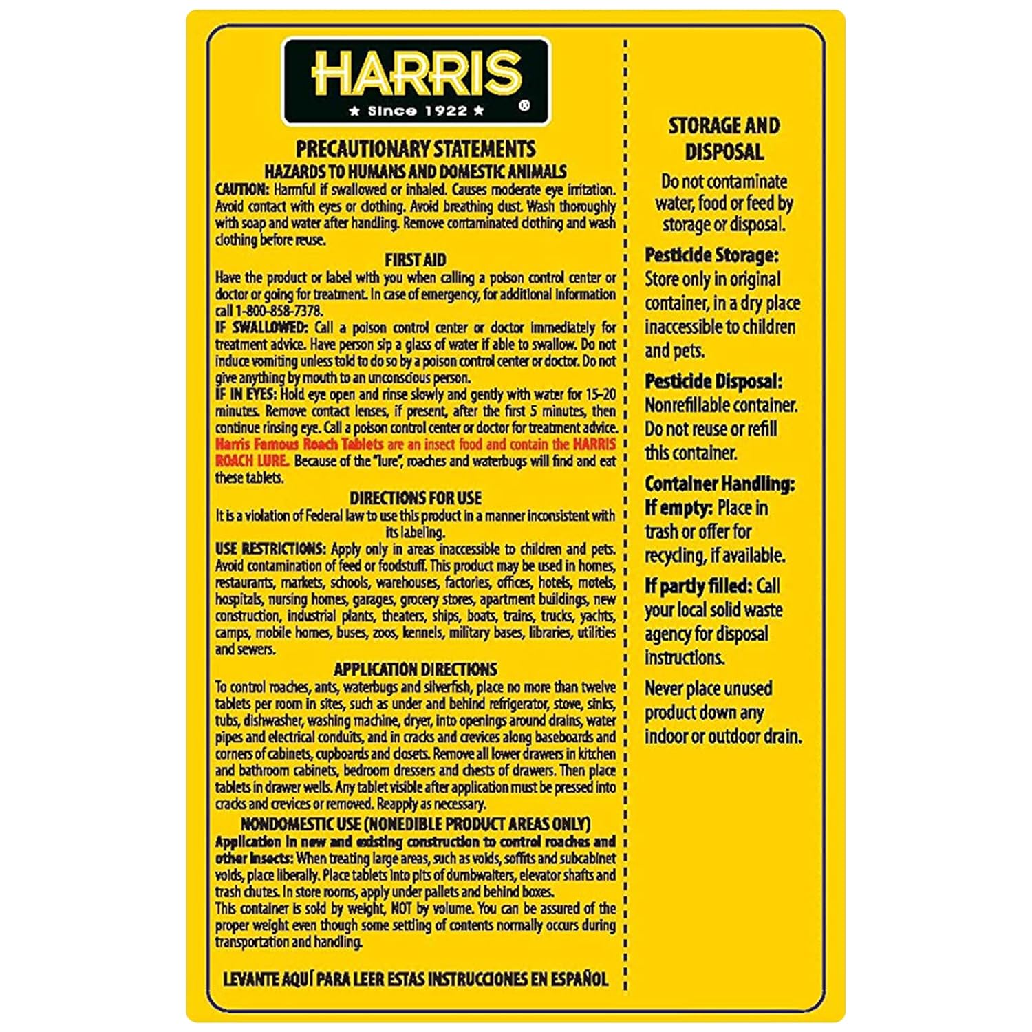 Harris_Roach_Tablets,_Boric_Acid_Roach_and_Insects_Killer_with_Lure,_Alternative_to_Bait_Traps