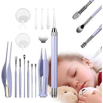 POZILAN_Ear_Cleaning_Kit_with_LED_Light_-_15_Pack_Ear_Wax_Removal_Kit_for_Kids_and_Adults,_Earwax_Spoon_Digger_&_Tweezers_for_Ear_Cleaning_Tool_Present_Set