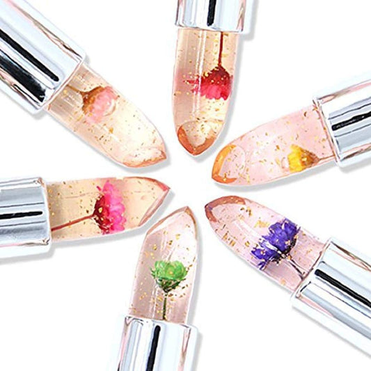 Pack_of_6_Crystal_Flower_Jelly_Lipstick,_FirstFly_Long_Lasting_Nutritious_Lip_Balm_Lips_Moisturizer_Magic_Temperature_Color_Change_Lip_Gloss_(Pink)_Makeup_Moisturizing_Waterproof_Cocoa_Jojoba_Nourishing_Vitamins_Hydrate_Moisture
