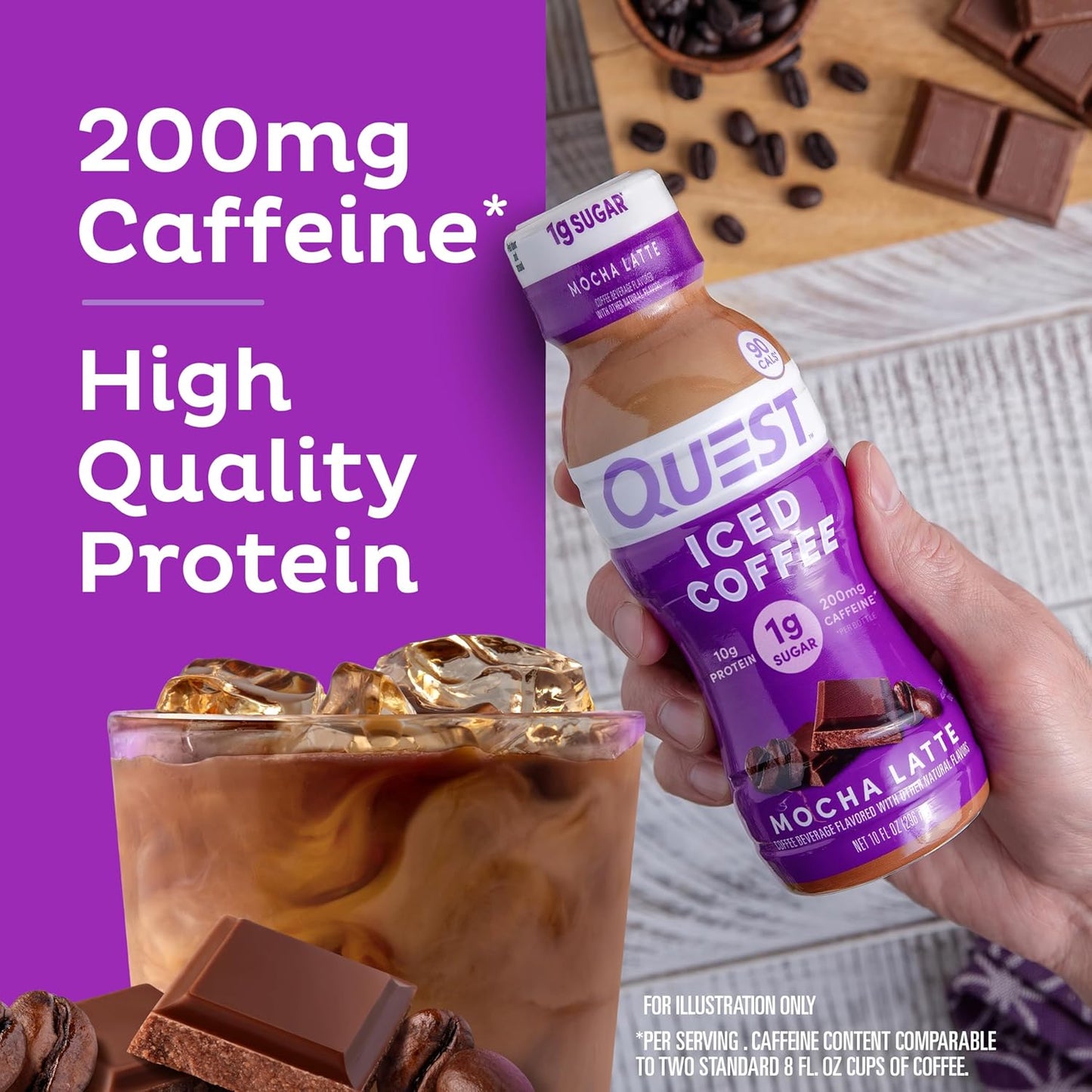Quest_Nutrition_Iced_Coffee,_Mocha_Latte,_1g_of_Sugar,_10g_Protein,_90_calories,_200mg_caffeine,_4_Count