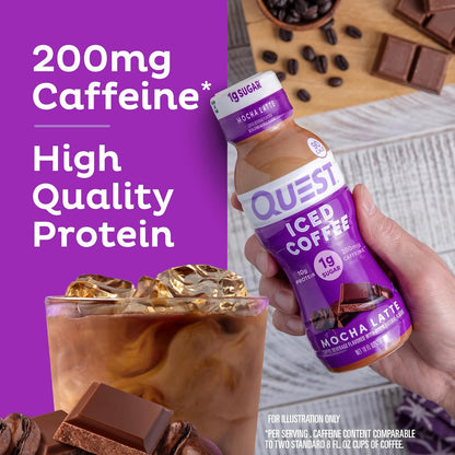 Quest_Nutrition_Iced_Coffee,_Mocha_Latte,_1g_of_Sugar,_10g_Protein,_90_calories,_200mg_caffeine,_4_Count