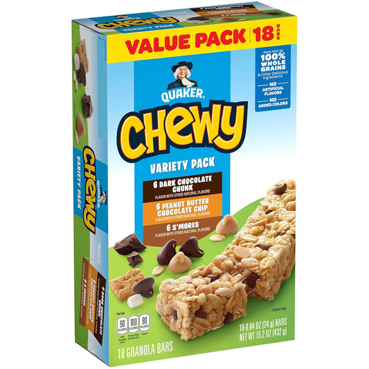 Quaker_Chewy_Granola_Bars,_Variety_Pack,_18_Count