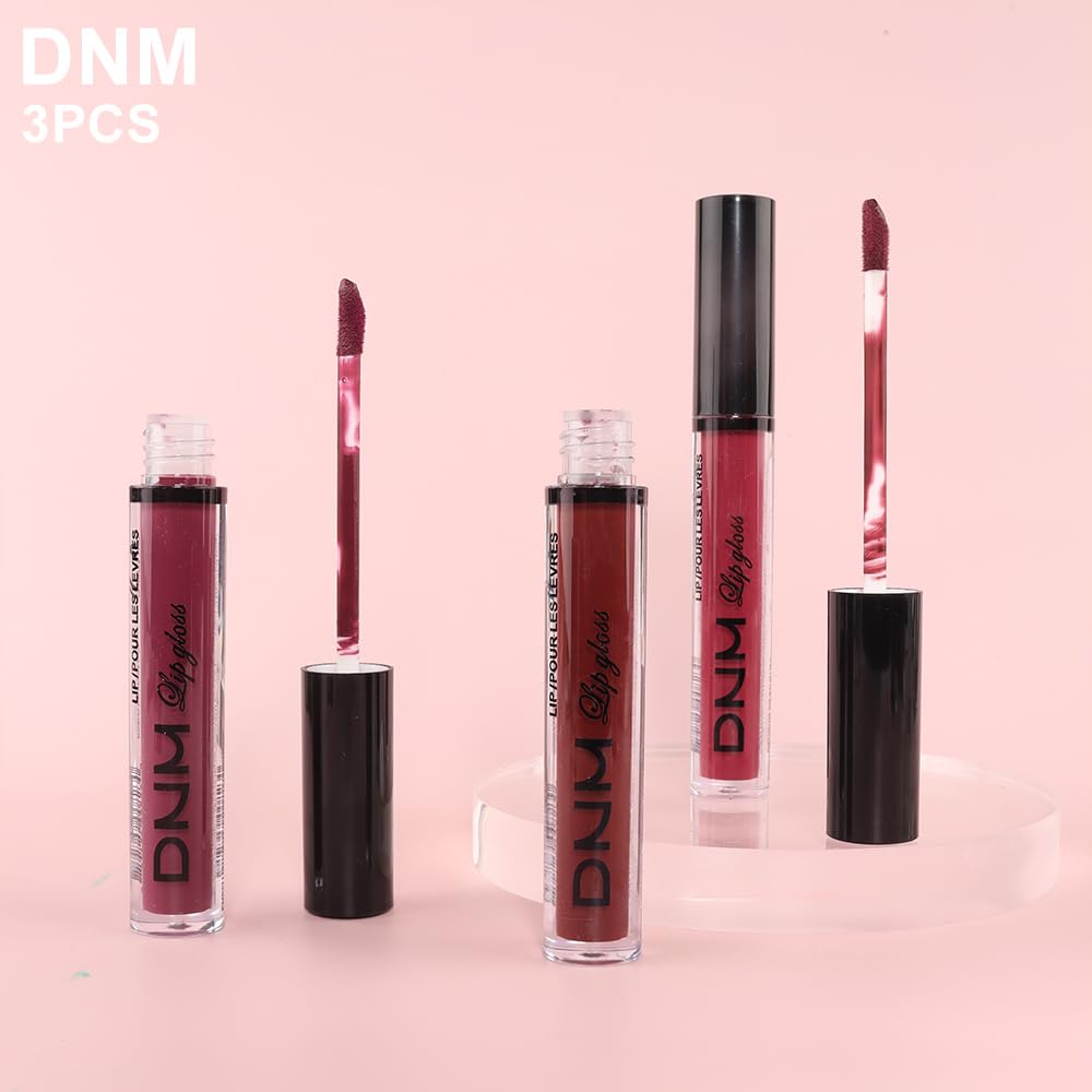 evpct_DNM_3Pcs_Dark_Red_Purple_Plum_Matte_Liquid_Lipstick_Lip_Stain_Sets_for_Women_Matte+Lipstick_Dark_Maroon_Long_Lasting_Permanent_Lipstick_24_hr_Hours_Magic_Lipstick_24_Hours_original_Waterproof_Lipgloss_Makeup_Gentle_Luxury_Cosmetic_Lip_Care_Glossy