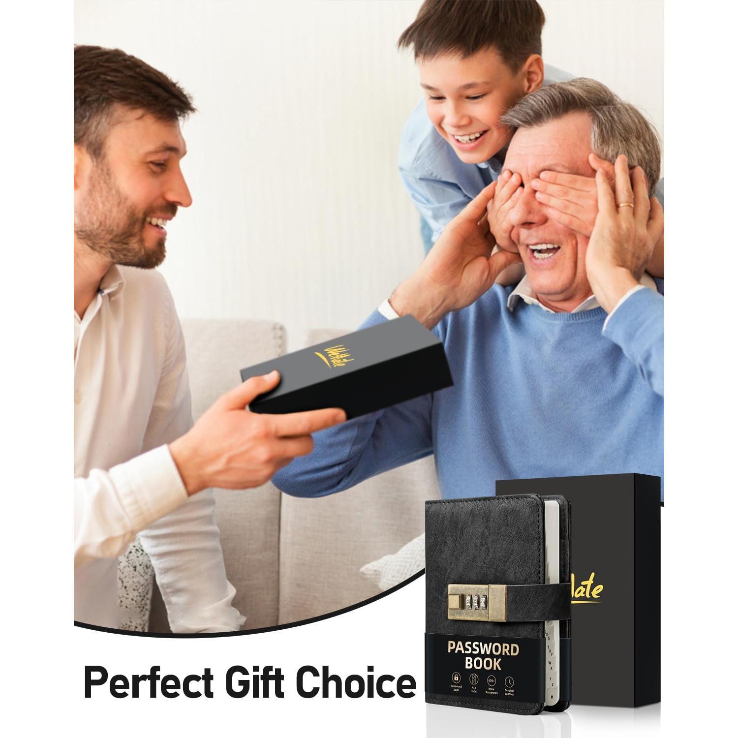 WEMATE_Password_Book_with_Lock,_Password_Book_with_Alphabetical_Tabs_600+_Password_Spaces,_Password_Logbook_with_Lock,_Password_Keeper_for_Computer_4.33_X_6.18_Inch