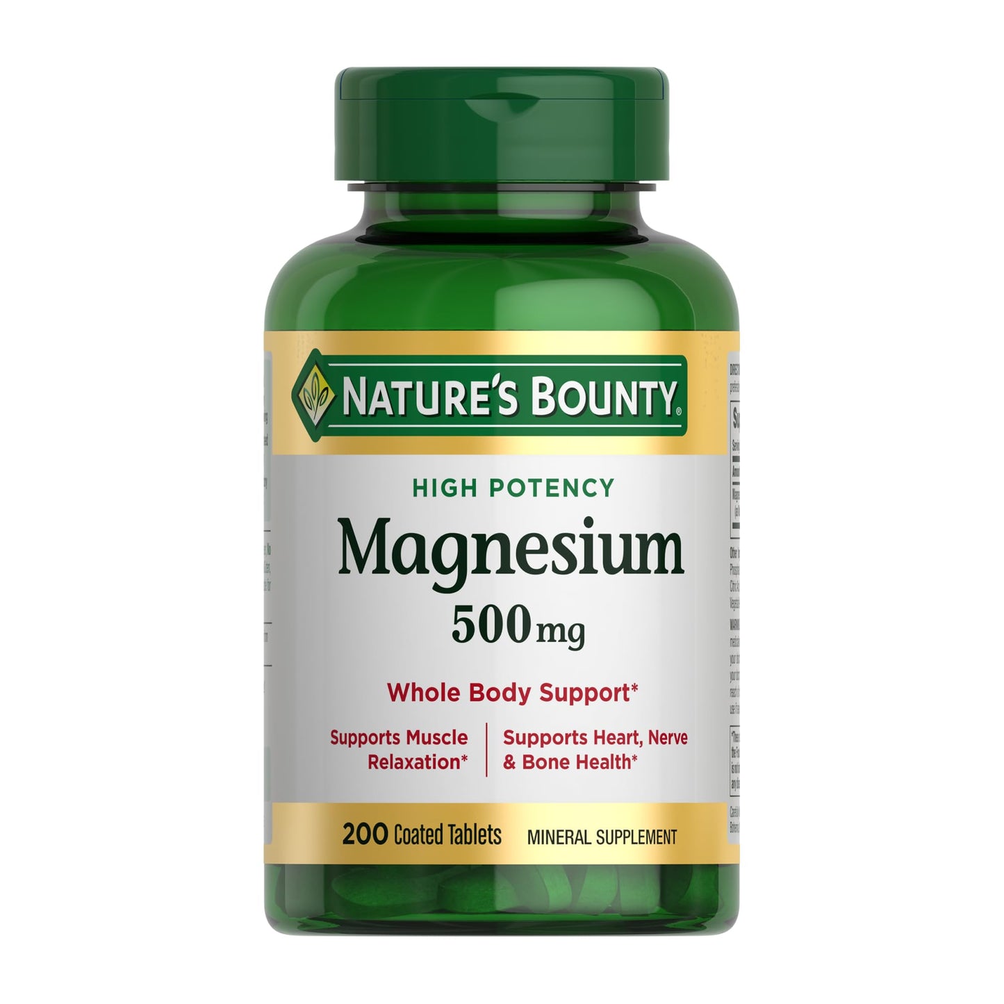 Nature's_Bounty_Magnesium,_Bone_and_Muscle_Health,_Whole_Body_Support,_Tablets,_500_Mg,_200_Ct