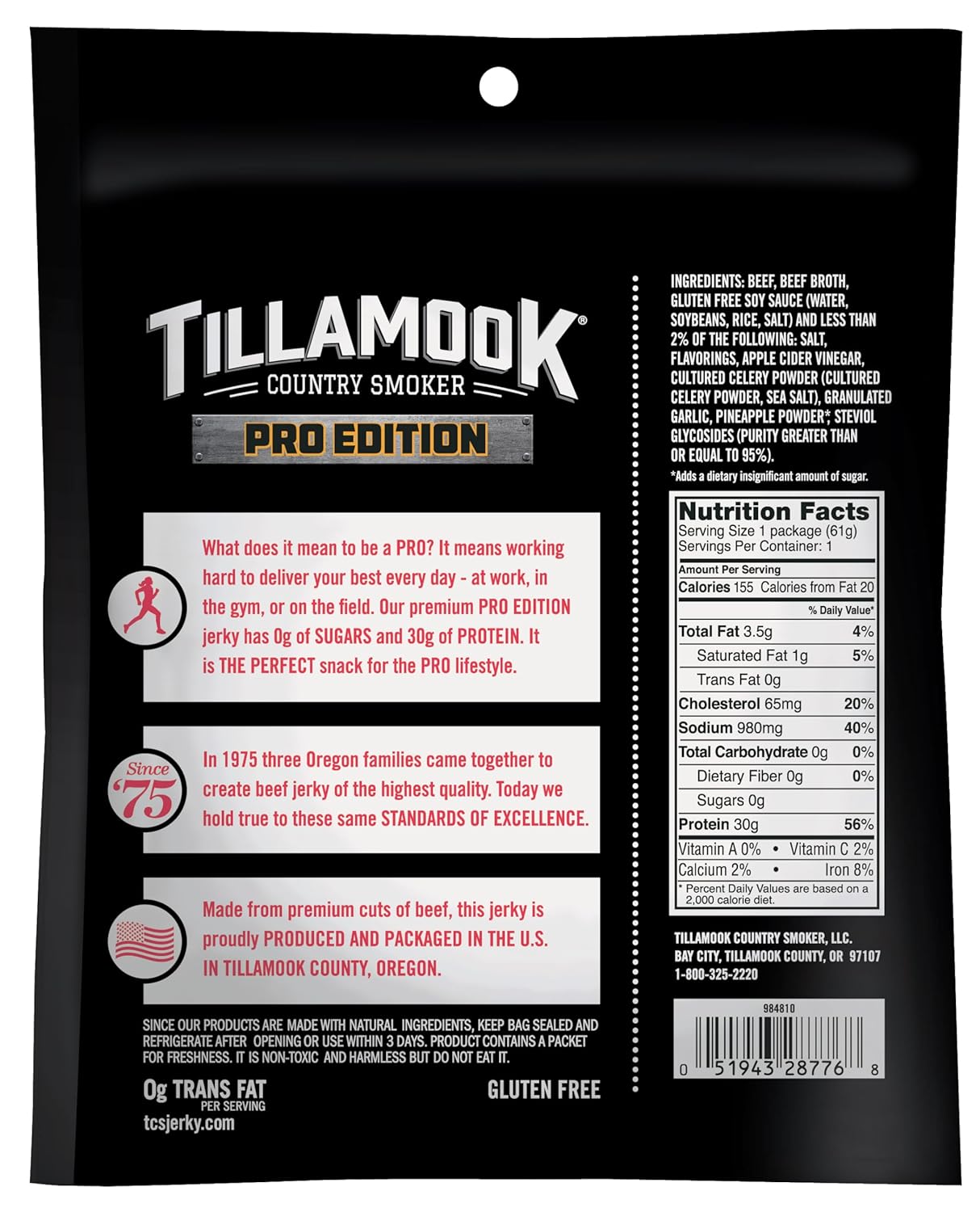 Tillamook_Beef_Jerky,_Country_Smoker_PRO_Edition,_Zero_Sugar,_Original,_2.14_Oz,_Real_Hardwood_Smoked_Fresh_Angus_Beef,_Low_Carb,_High_Protein,_Ready_to_Eat_Keto_Snack_for_Athletes,_Gluten_Free