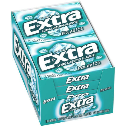 EXTRA_Polar_Ice_Sugarfree_Gum,_15_Sticks_(Pack_of_10)