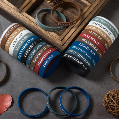 QEERBSIN_Bible_Verses_Bracelets_Motivational_Christian_Rubber_Bracelets_Faith_Hope_Wristbands_Bracelets_for_Men_Women_Teens