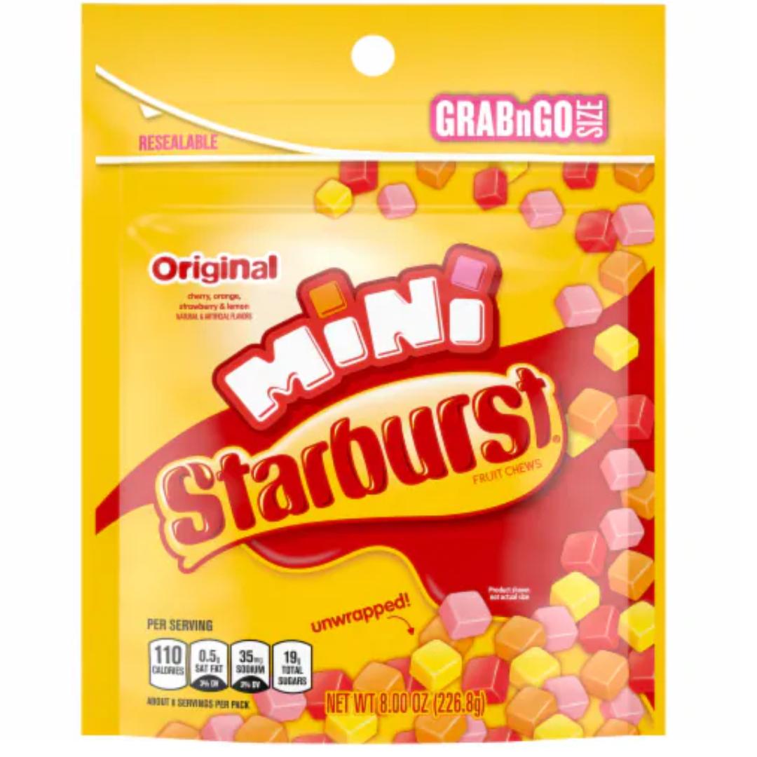 STARBURST_Original_Minis_Fruit_Chews_Candy,_8-Ounce_Grab_N_Go_Size_Resealable_Bag_(Pack_of_8)
